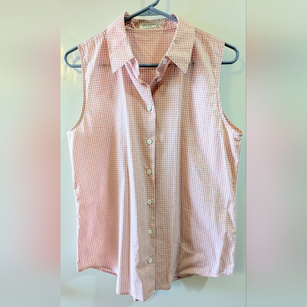 Equipment Femme Sleeveless Gingham Top - M